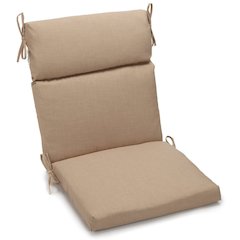 22-inch by 45-inch Spun Polyester Solid Outdoor Squared Seat/ Back Chair Cushion