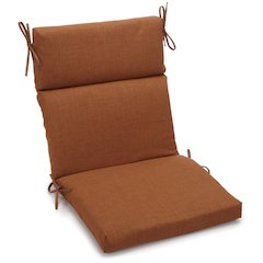 22-inch by 45-inch Spun Polyester Solid Outdoor Squared Seat/ Back Chair Cushion