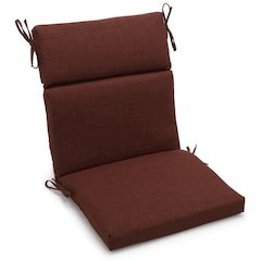 22-inch by 45-inch Spun Polyester Solid Outdoor Squared Seat/ Back Chair Cushion