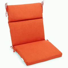 22-inch by 45-inch Spun Polyester Solid Outdoor Squared Seat/ Back Chair Cushion