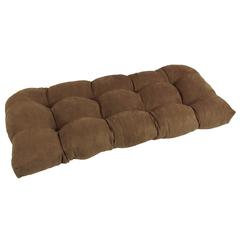 42-inch by 19-inch U-Shaped Micro Suede Polyester Tufted Settee/Bench Cushion