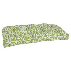 42-inch by 19-inch U-Shaped Patterned Spun Polyester Tufted Settee/Bench Cushion  93180-LS-OD-110