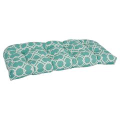 42-inch by 19-inch U-Shaped Patterned Spun Polyester Tufted Settee/Bench Cushion  93180-LS-OD-144