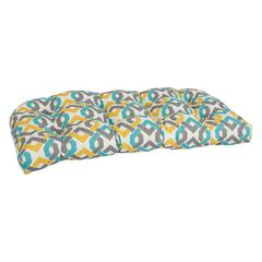 42-inch by 19-inch U-Shaped Patterned Spun Polyester Tufted Settee/Bench Cushion  93180-LS-OD-186