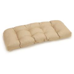 42-inch by 19-inch U-Shaped Solid Spun Polyester Tufted Settee/Bench Cushion