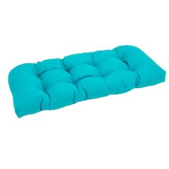 42-inch by 19-inch U-Shaped Solid Spun Polyester Tufted Settee/Bench Cushion