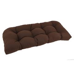 42-inch by 19-inch U-Shaped Twill Tufted Settee/Bench Cushion