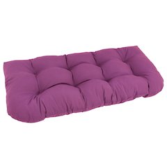42-inch by 19-inch U-Shaped Twill Tufted Settee/Bench Cushion