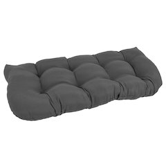 42-inch by 19-inch U-Shaped Twill Tufted Settee/Bench Cushion