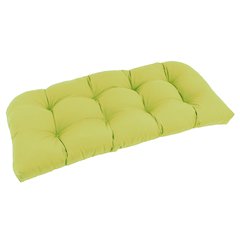 42-inch by 19-inch U-Shaped Twill Tufted Settee/Bench Cushion