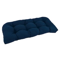 42-inch by 19-inch U-Shaped Twill Tufted Settee/Bench Cushion