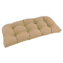 42-inch by 19-inch U-Shaped Twill Tufted Settee/Bench Cushion