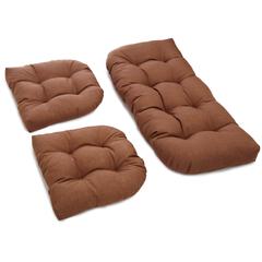 U-Shaped Spun Polyester Tufted Settee Cushion Set (Set of 3)