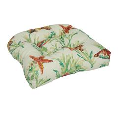 19-inch U-Shaped Spun Polyester Outdoor Tufted Dining Chair Cushion