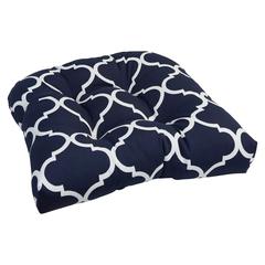 19-inch U-Shaped Spun Polyester Outdoor Tufted Dining Chair Cushion