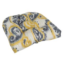 19-inch U-Shaped Spun Polyester Outdoor Tufted Dining Chair Cushion