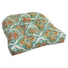 19-inch U-Shaped Spun Polyester Outdoor Tufted Dining Chair Cushion