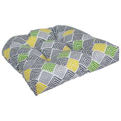 19-inch U-Shaped Spun Polyester Outdoor Tufted Dining Chair Cushion