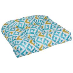 19-inch U-Shaped Spun Polyester Outdoor Tufted Dining Chair Cushion