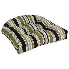 19-inch U-Shaped Patterned Spun Polyester Tufted Dining Chair Cushion