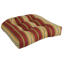 19-inch U-Shaped Patterned Spun Polyester Tufted Dining Chair Cushion