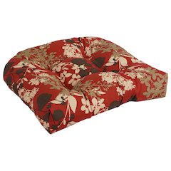 19-inch U-Shaped Patterned Spun Polyester Tufted Dining Chair Cushion