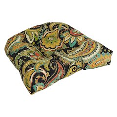 19-inch U-Shaped Patterned Spun Polyester Tufted Dining Chair Cushion