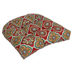 19-inch U-Shaped Patterned Spun Polyester Tufted Dining Chair Cushion 93184-1CH-REO-63
