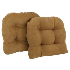 19-inch U-Shaped Micro Suede Tufted Dining Chair Cushion (Set of 2)