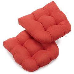 19-inch U-Shaped Micro Suede Tufted Dining Chair Cushion (Set of 2)