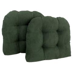 19-inch U-Shaped Micro Suede Tufted Dining Chair Cushion (Set of 2)