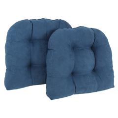 19-inch U-Shaped Micro Suede Tufted Dining Chair Cushion (Set of 2)