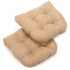 19-inch U-Shaped Micro Suede Tufted Dining Chair Cushion (Set of 2)