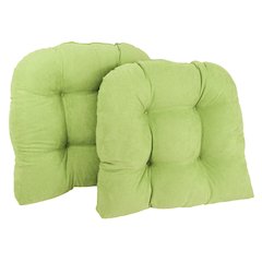 19-inch U-Shaped Microsuede Tufted Dining Chair Cushions (Set of 2)