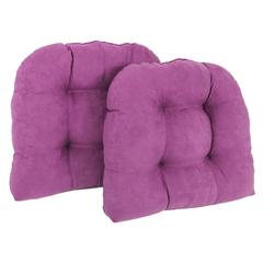 19-inch U-Shaped Microsuede Tufted Dining Chair Cushions (Set of 2)  93184-2CH-MS-UV