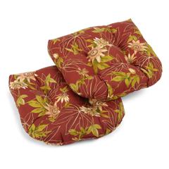 19-inch U-Shaped Outdoor Spun Polyester Tufted Dining Chair Cushion (Set of 2)
