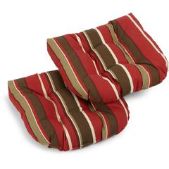 19-inch U-Shaped Outdoor Spun Polyester Tufted Dining Chair Cushion (Set of 2)