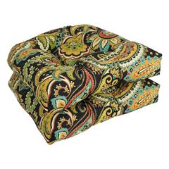 19-inch U-Shaped Patterned Spun Polyester Tufted Dining Chair Cushions (Set of 2) 93184-2CH-REO-58