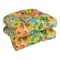 19-inch U-Shaped Patterned Spun Polyester Tufted Dining Chair Cushions (Set of 2) 93184-2CH-REO-60