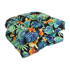 19-inch U-Shaped Patterned Spun Polyester Tufted Dining Chair Cushions (Set of 2) 93184-2CH-REO-62