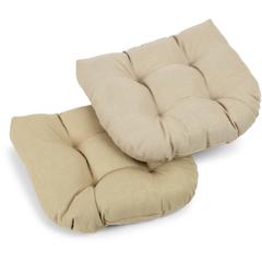 19-inch U-Shaped Outdoor Spun Polyester Tufted Dining Chair Cushion (Set of 2)