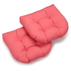 19-inch U-Shaped Twill Tufted Dining Chair Cushions (Set of 2)