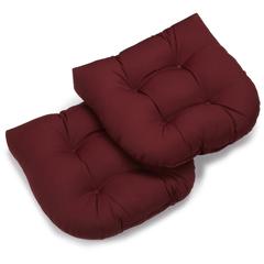 19-inch U-Shaped Twill Tufted Dining Chair Cushion (Set of 2)