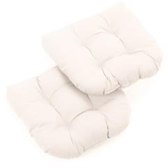 19-inch U-Shaped Twill Tufted Dining Chair Cushion (Set of 2)