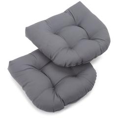 19-inch U-Shaped Twill Tufted Dining Chair Cushion (Set of 2)