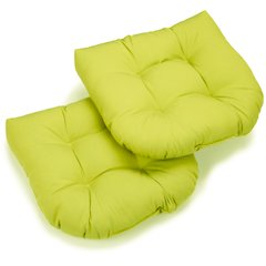 19-inch U-Shaped Twill Tufted Dining Chair Cushions (Set of 2)