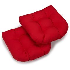 19-inch U-Shaped Twill Tufted Dining Chair Cushion (Set of 2)