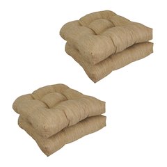 19-inch Premium Olefin Tufted Outdoor Chair Cushions (Set of 4)