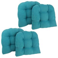 19-inch U-Shaped Micro Suede Tufted Dining Chair Cushions (Set of 4)