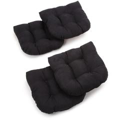 19-inch U-Shaped Micro Suede Tufted Dining Chair Cushions (Set of 4)